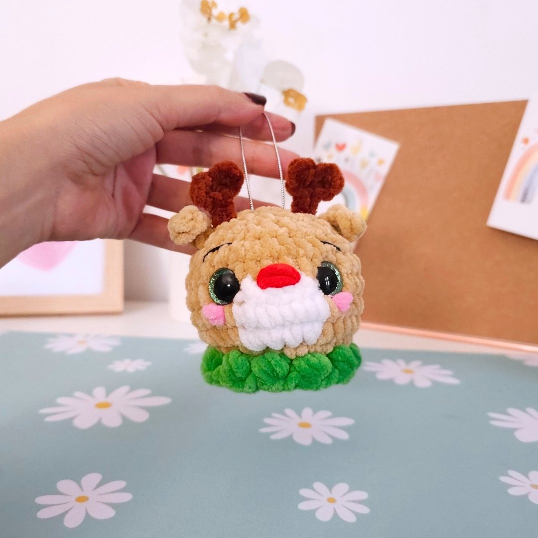 Cute Christmas Ornament Bundle Vol.1 Low-Sew Amigurumi Crochet Pattern PDF - HUGurumi