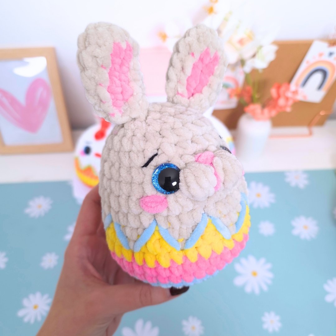 Cute Bunny Chicken Easter Egg No-Sew Amigurumi Crochet Pattern PDF - HUGurumi
