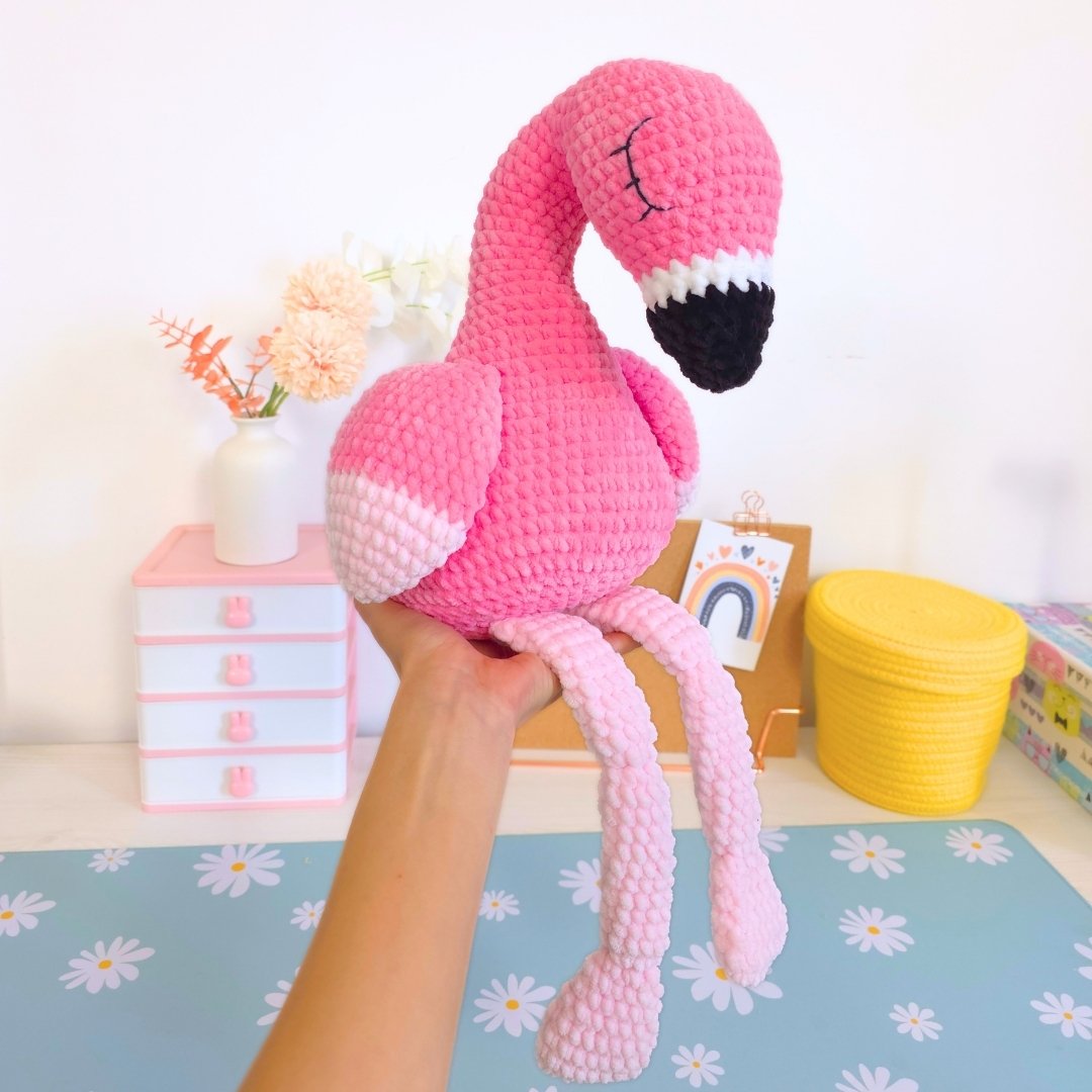 Cute Flamingo Amigurumi Crochet Pattern PDF - HUGurumi