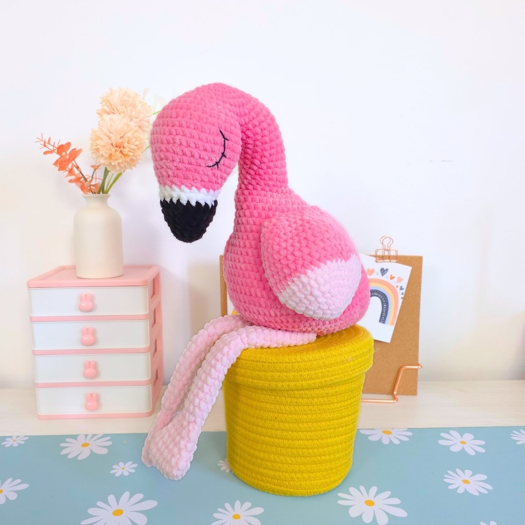 Cute Flamingo Amigurumi Crochet Pattern PDF - HUGurumi