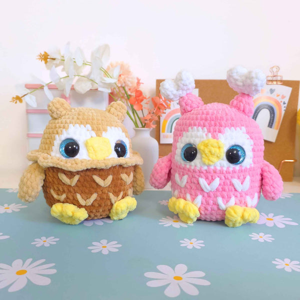 Cute Owl 2-in-1 Amigurumi Crochet Pattern PDF - HUGurumi