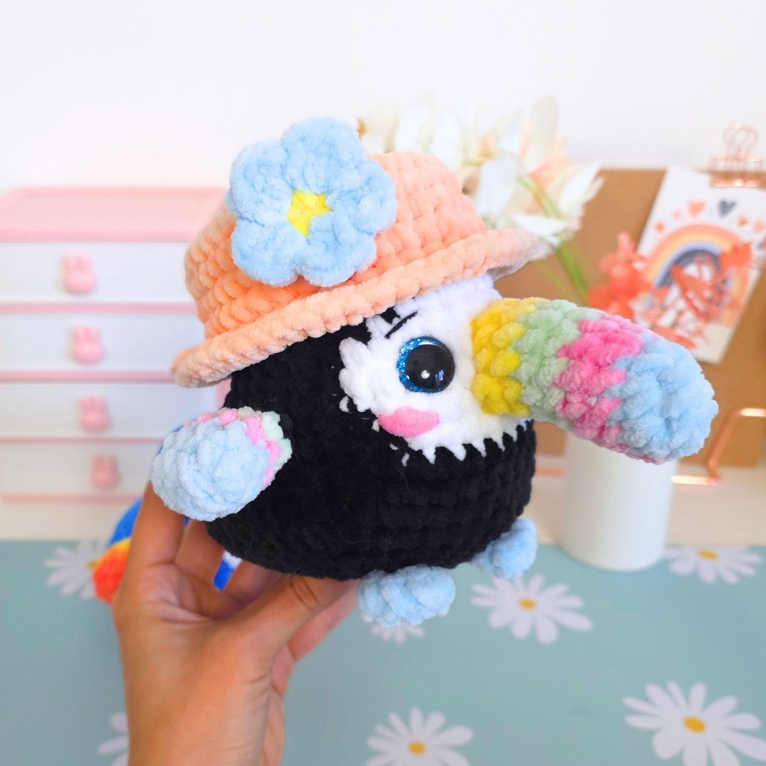 Cute Pelican Toucan 2-in-1 Low-Sew Amigurumi Crochet Pattern PDF - HUGurumi