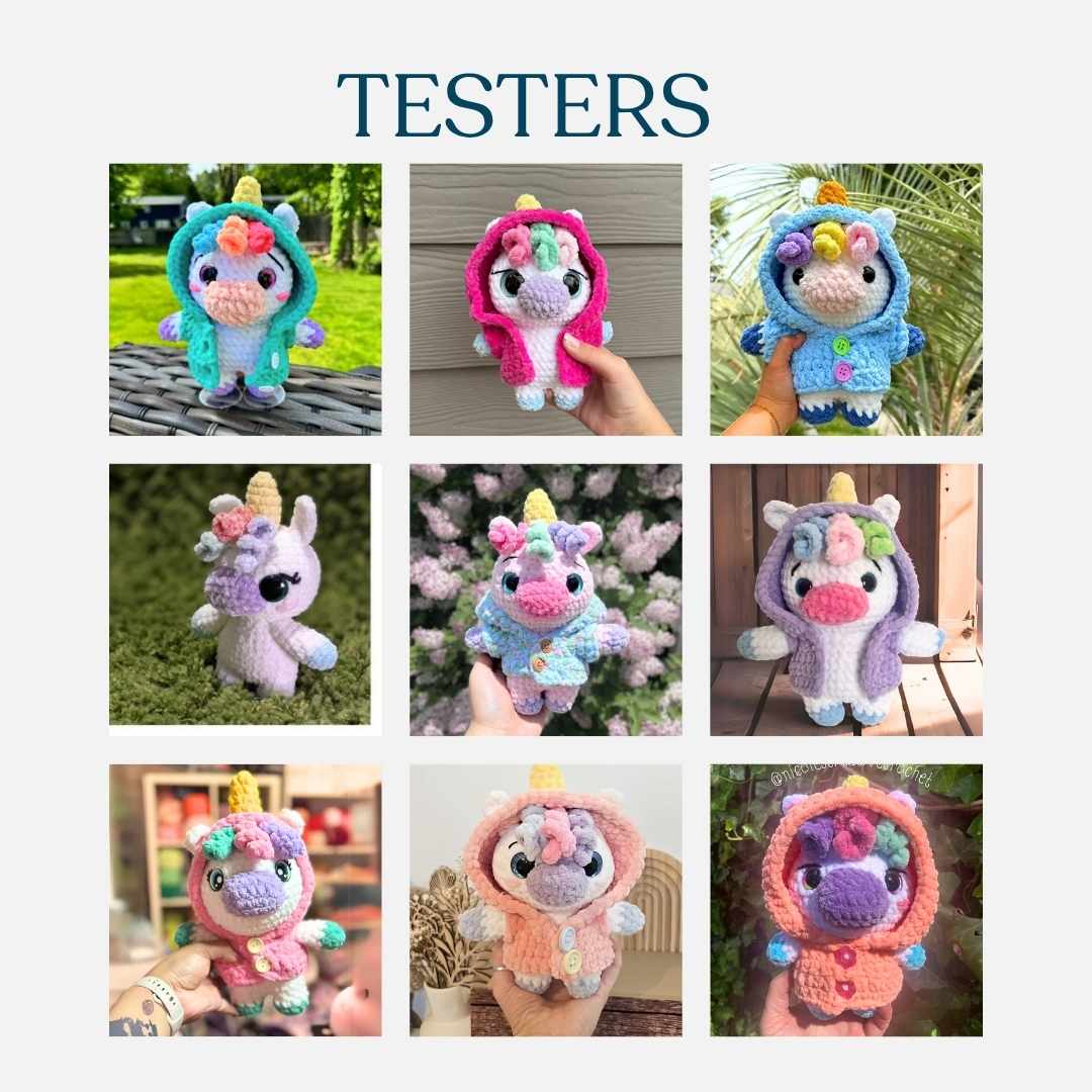 Cute Unicorn with Hoodie Amigurumi Crochet Pattern PDF - HUGurumi