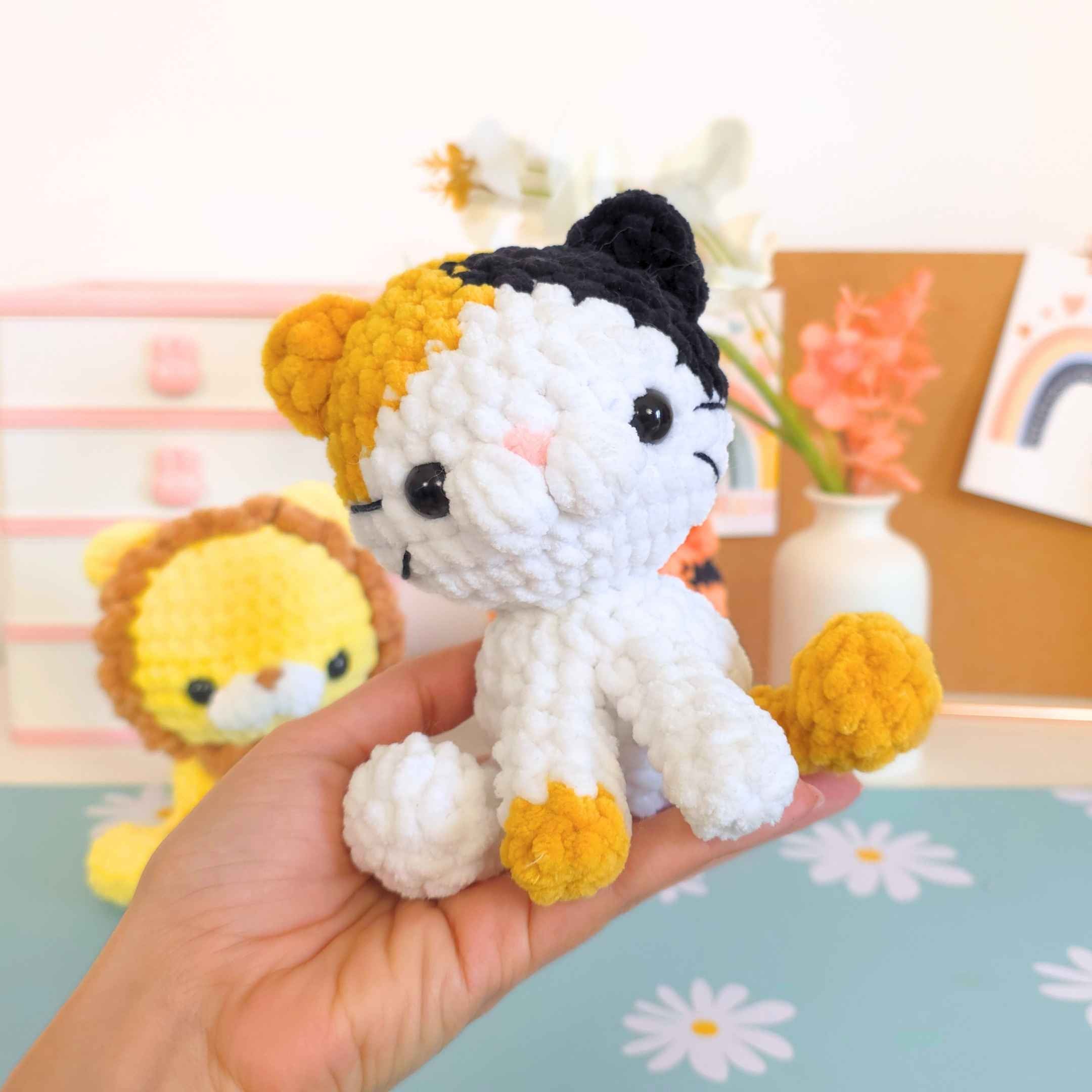 Cute Cat Lion Tiger No-Sew Amigurumi Crochet Pattern PDF Bundle - HUGurumi