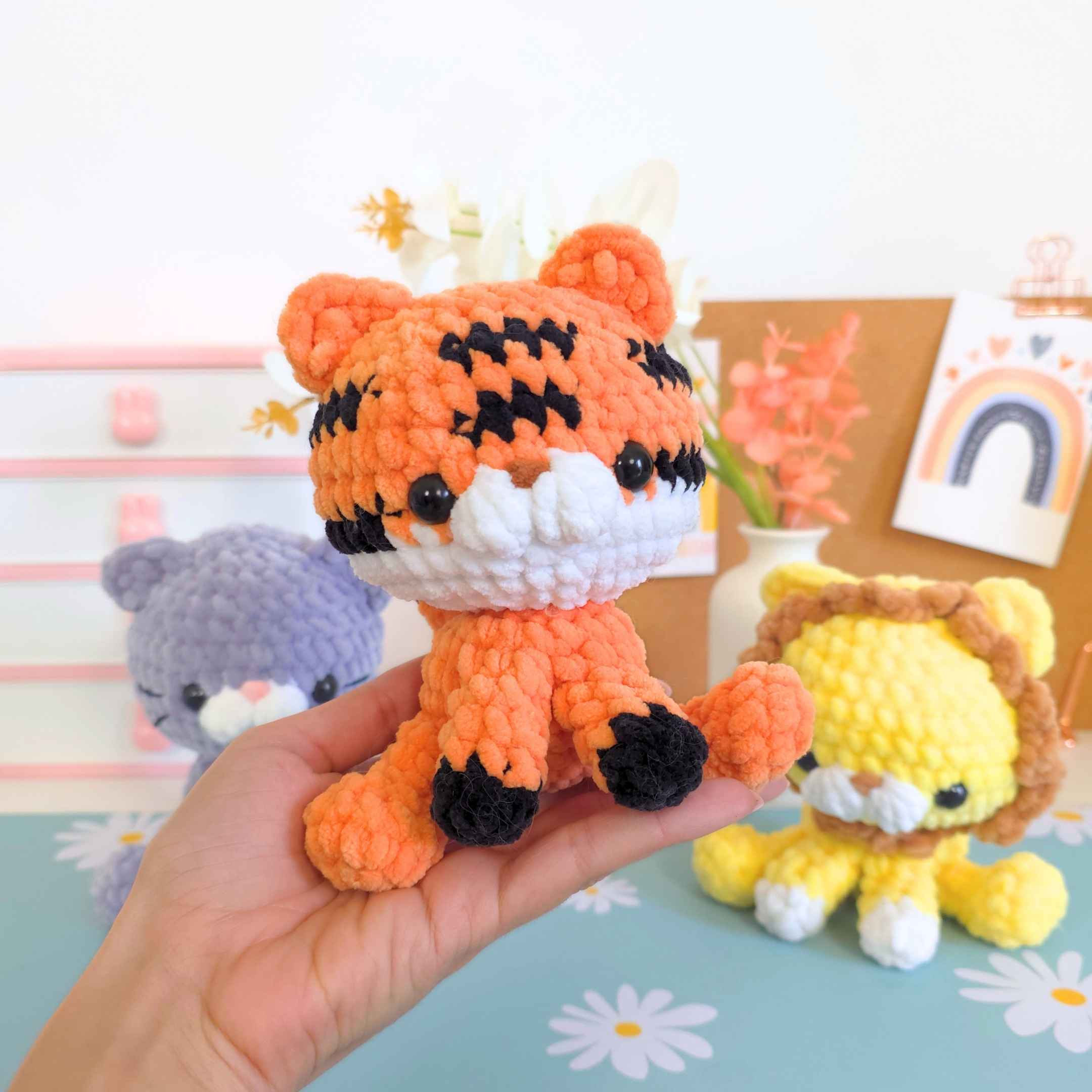 Cute Cat Lion Tiger No-Sew Amigurumi Crochet Pattern PDF Bundle - HUGurumi