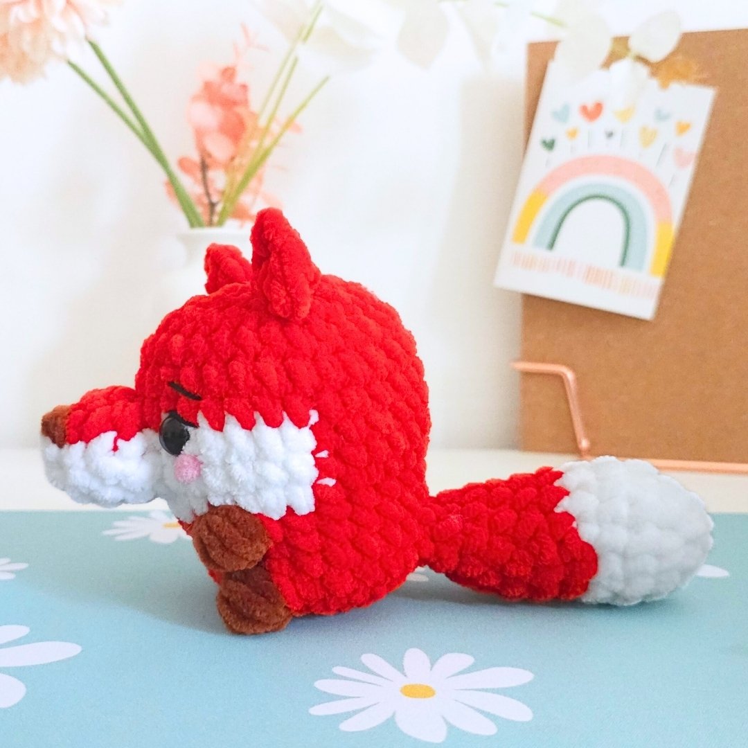 Cute Fox Low-Sew Amigurumi Crochet Pattern PDF - HUGurumi