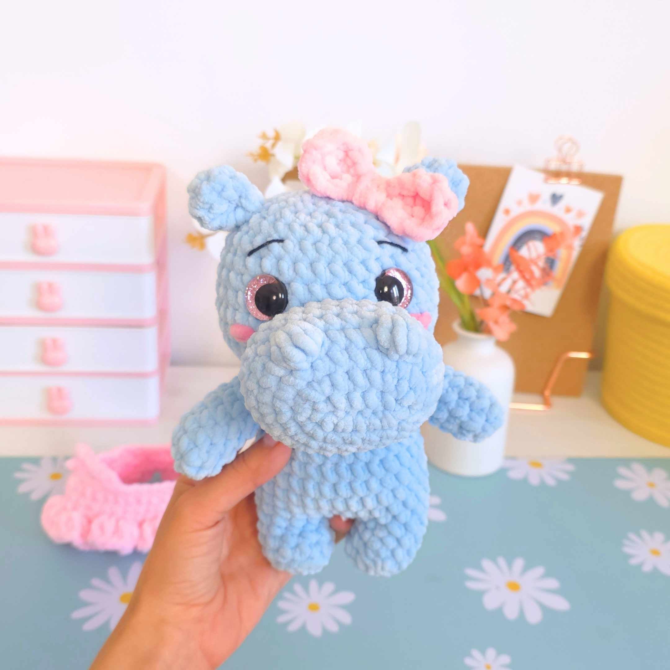 Cute Hippo with Tutu Amigurumi Crochet Pattern PDF - HUGurumi