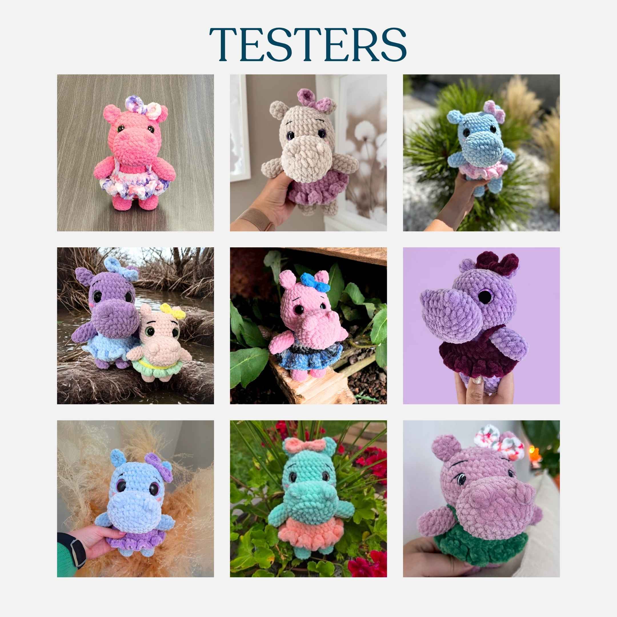 Cute Hippo with Tutu Amigurumi Crochet Pattern PDF - HUGurumi