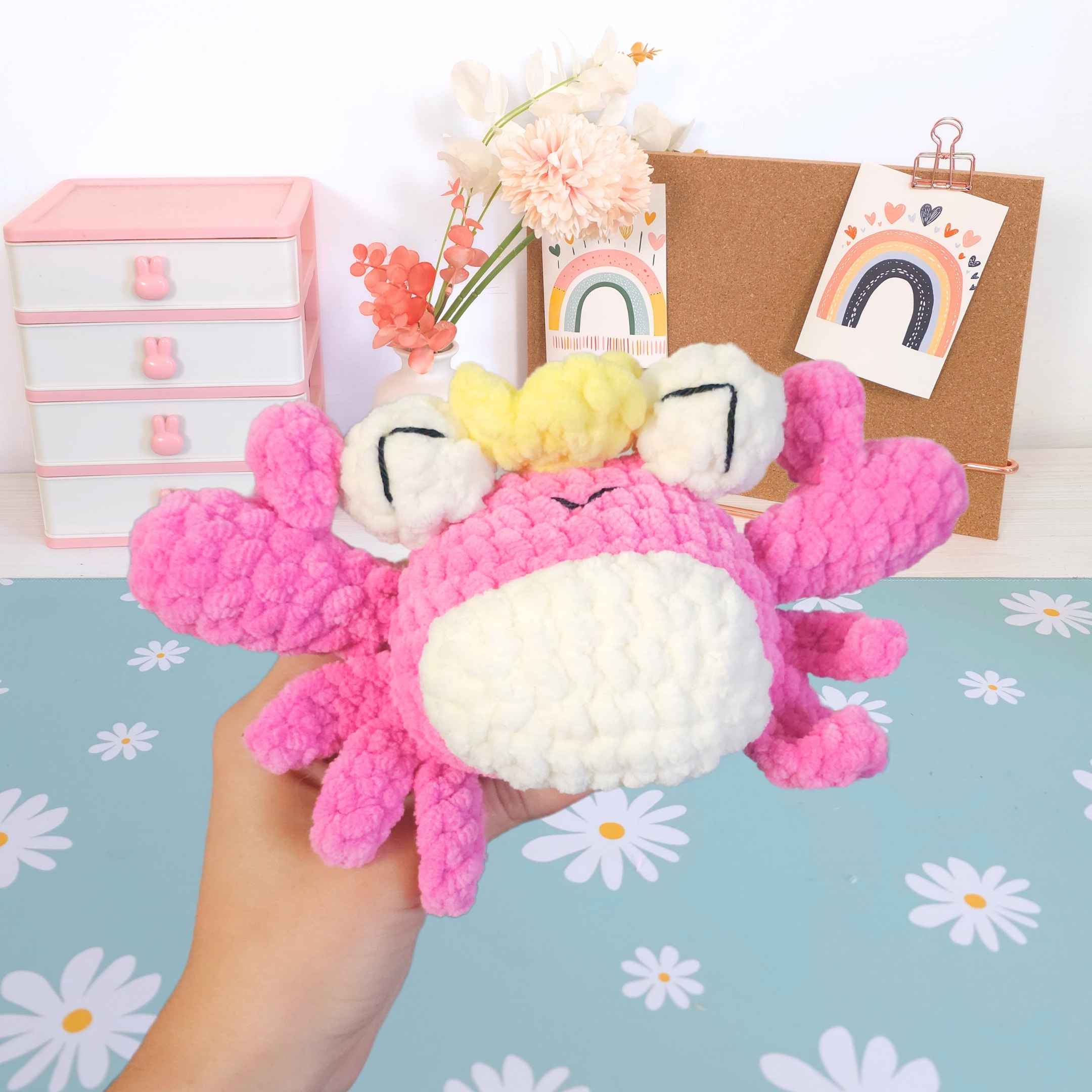 Cute King Crab Amigurumi Crochet Pattern PDF - HUGurumi