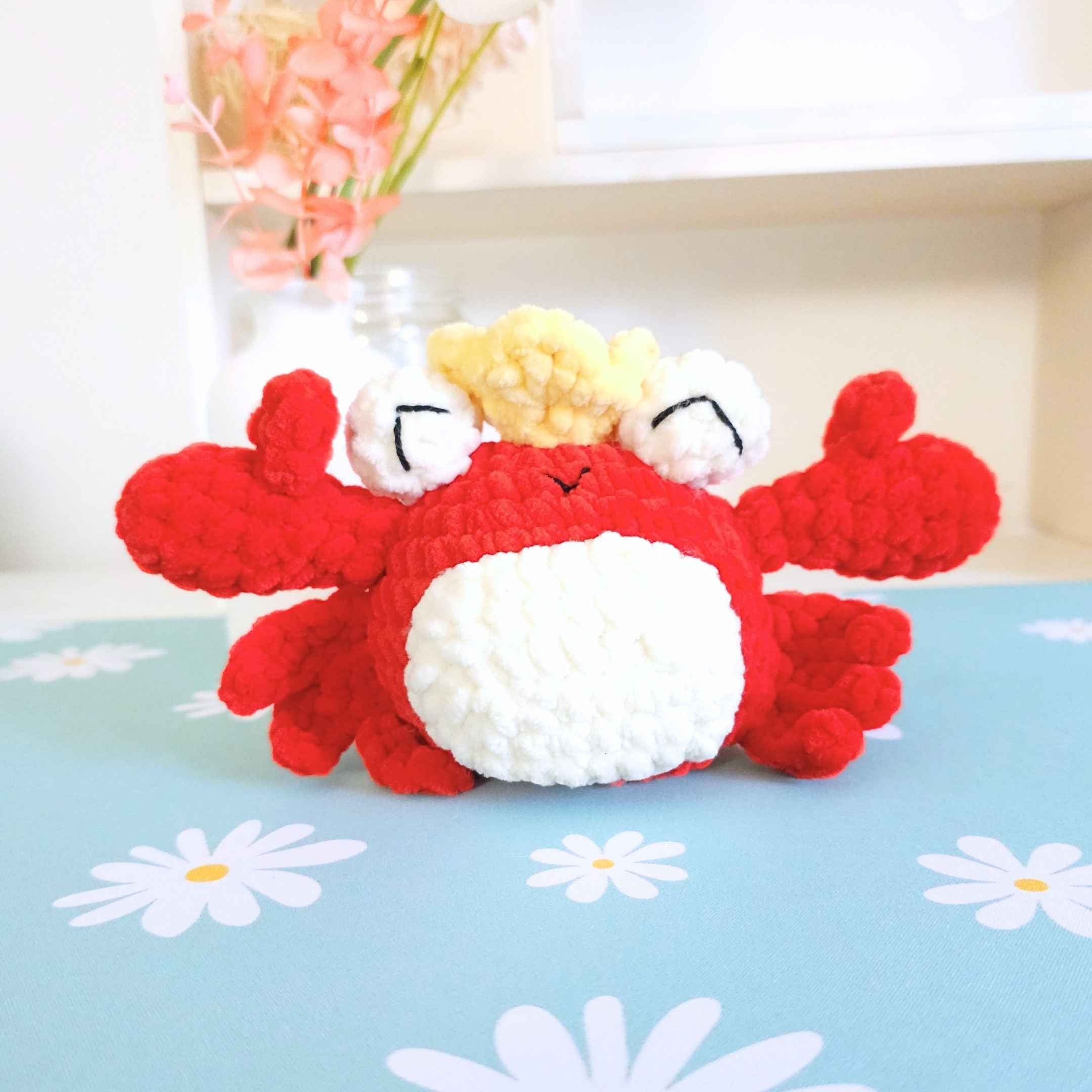 Cute King Crab Amigurumi Crochet Pattern PDF - HUGurumi