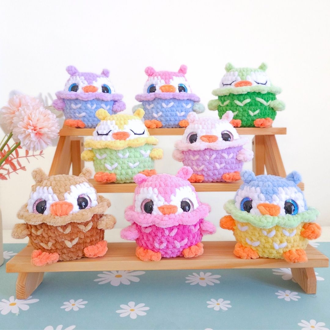 Cute Owl No-Sew Amigurumi Crochet Pattern PDF - HUGurumi