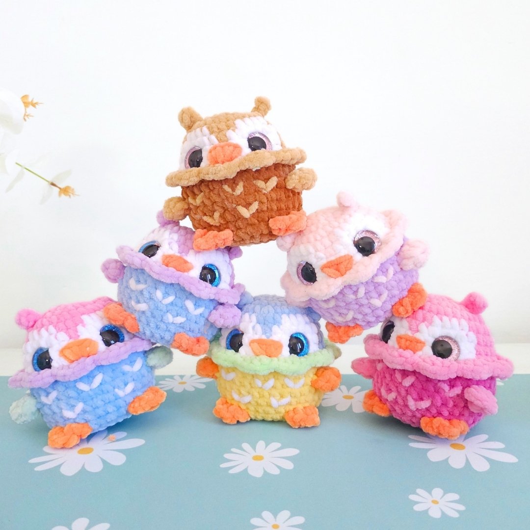 Cute Owl No-Sew Amigurumi Crochet Pattern PDF - HUGurumi