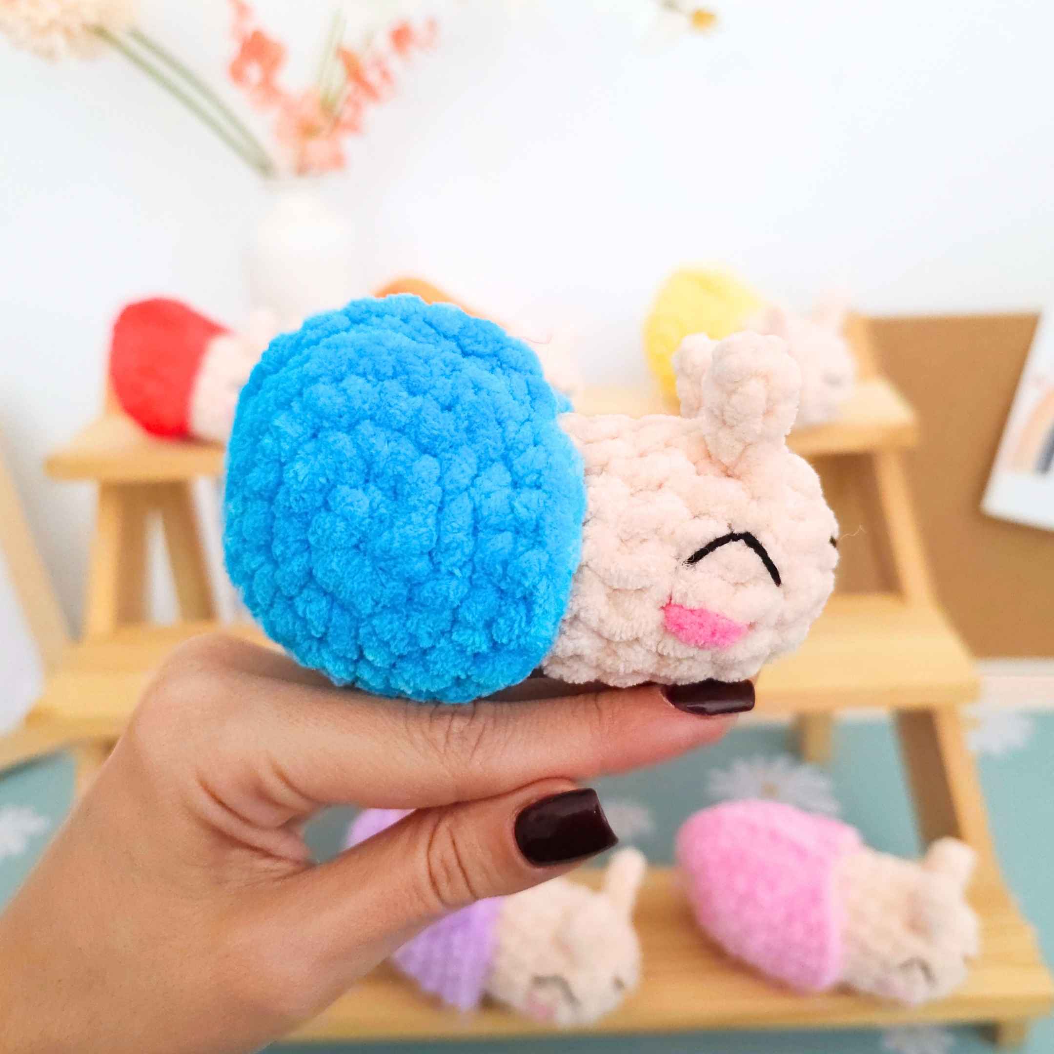 Cute Snail No-Sew Amigurumi Crochet Pattern PDF - HUGurumi