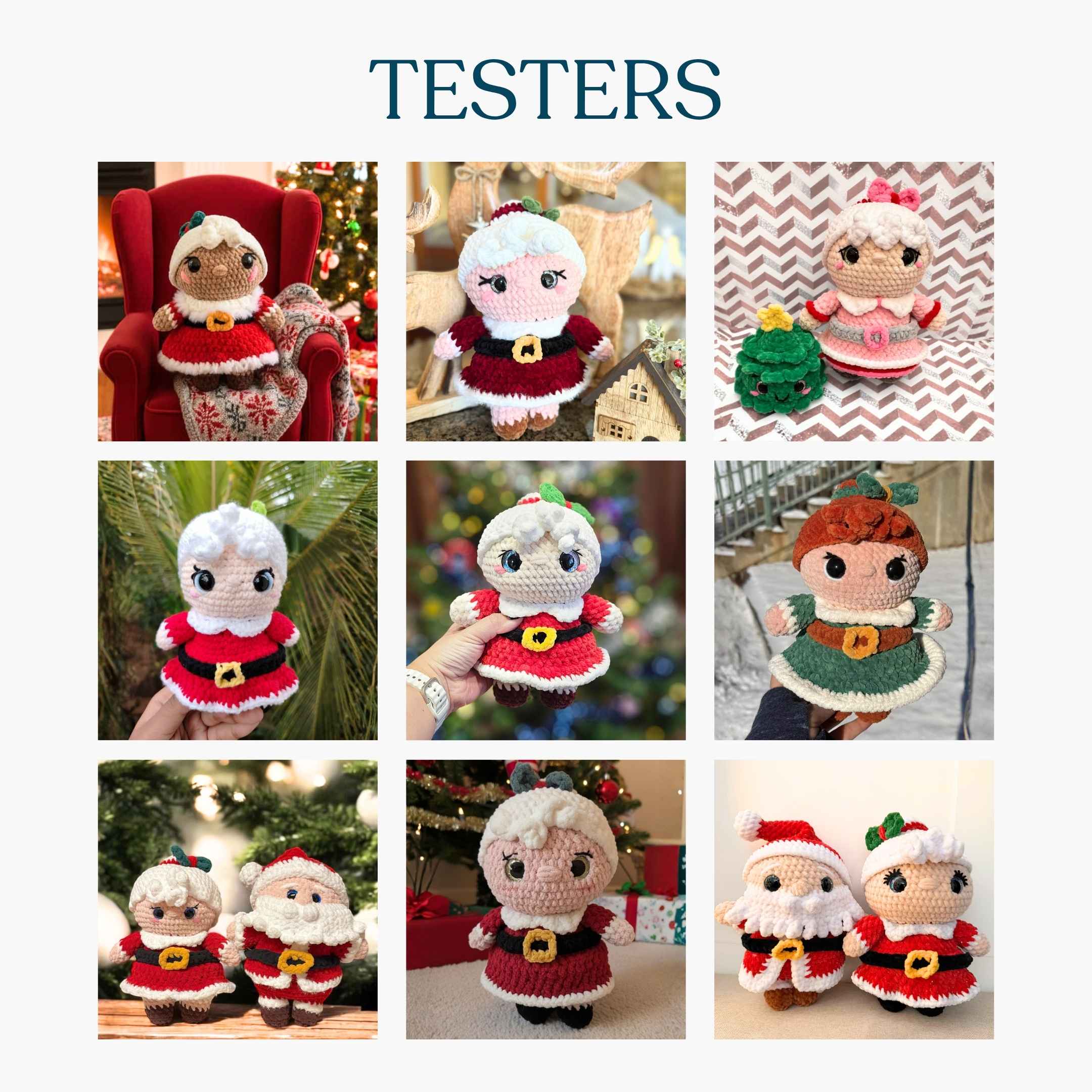 Cute Santa and Mrs Claus Amigurumi Crochet Pattern PDF Bundle - HUGurumi