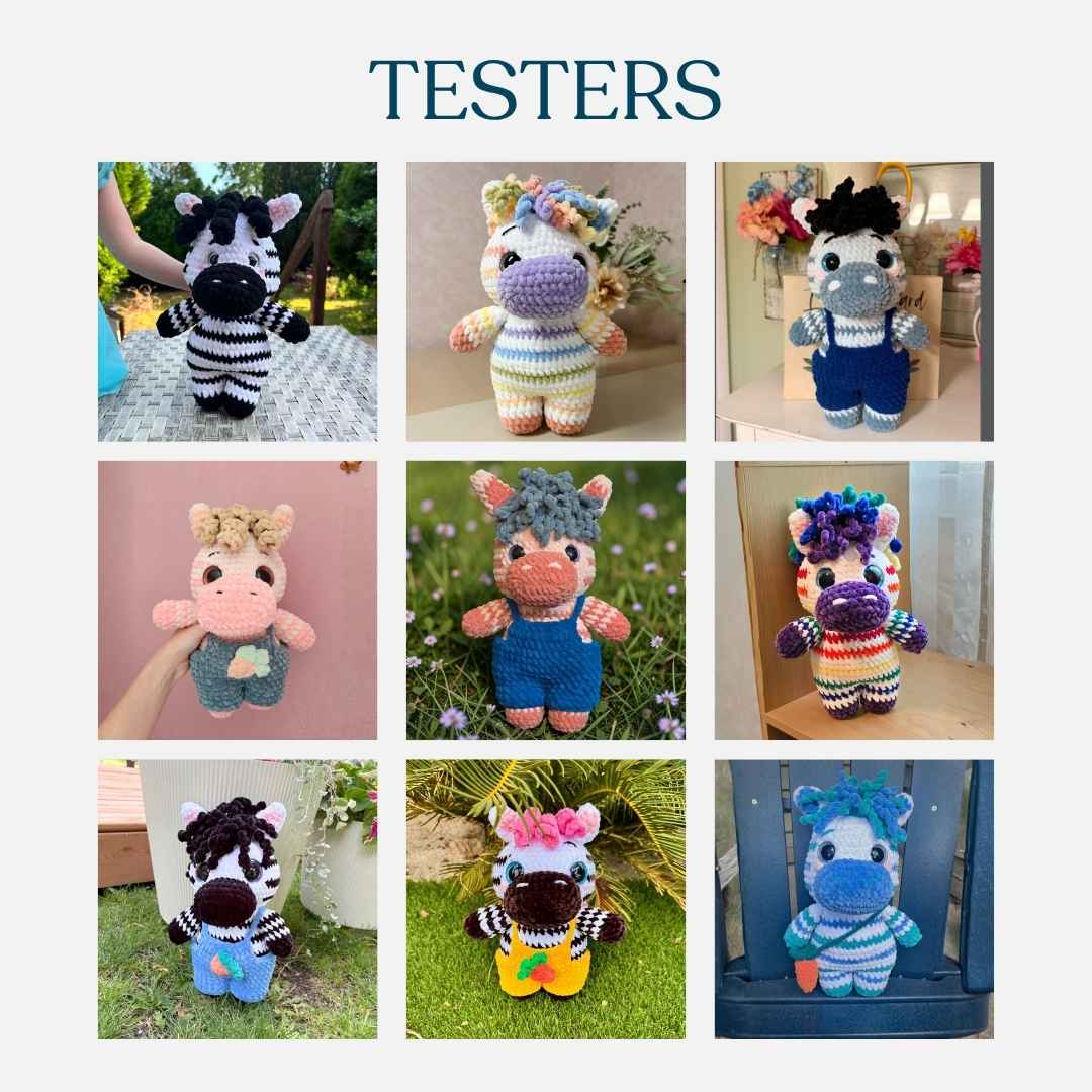 Zebra with Overalls – Low-Sew Amigurumi Crochet Pattern PDF