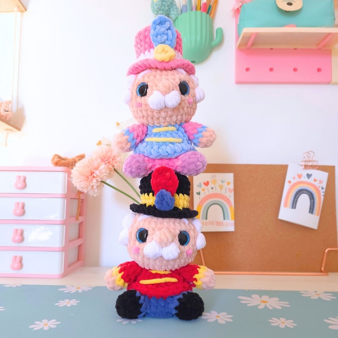 Mini Nutcracker – Low-Sew Amigurumi Crochet Pattern PDF