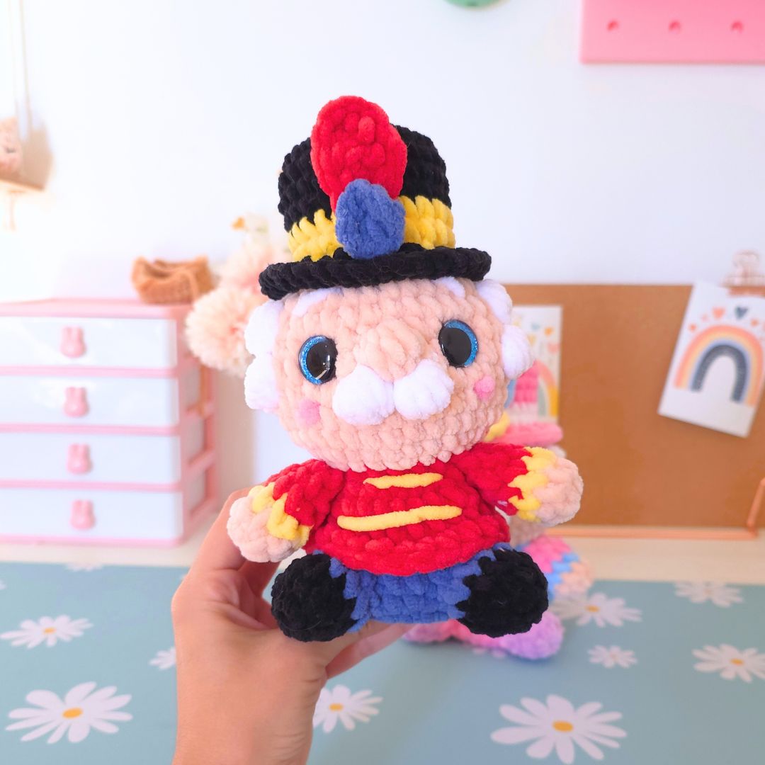 Mini Nutcracker – Low-Sew Amigurumi Crochet Pattern PDF