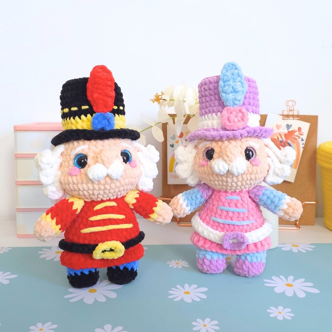 Cute Nutcracker Low-Sew Amigurumi Crochet Pattern PDF - HUGurumi