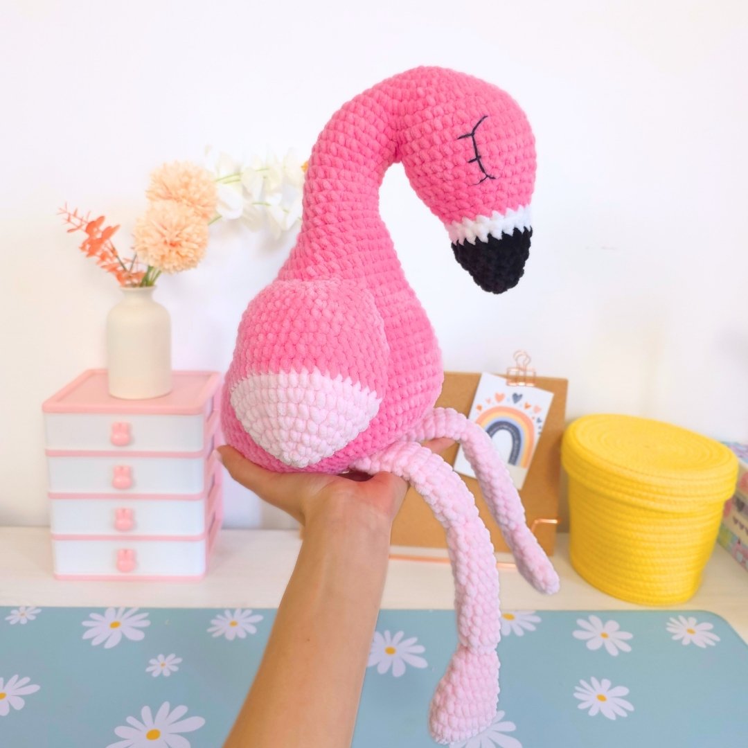 Cute Flamingo Amigurumi Crochet Pattern PDF - HUGurumi