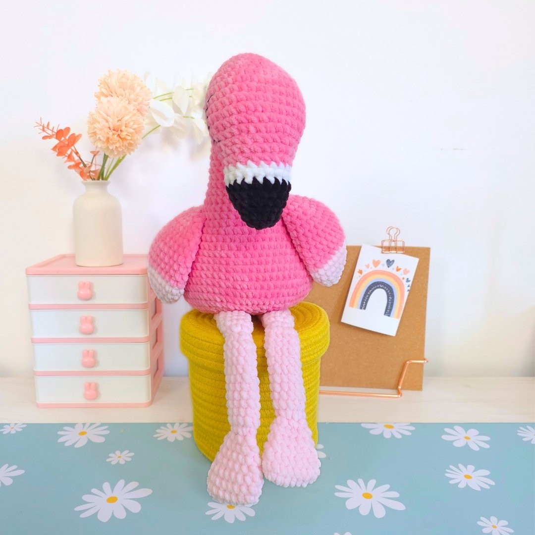 Cute Flamingo Amigurumi Crochet Pattern PDF - HUGurumi