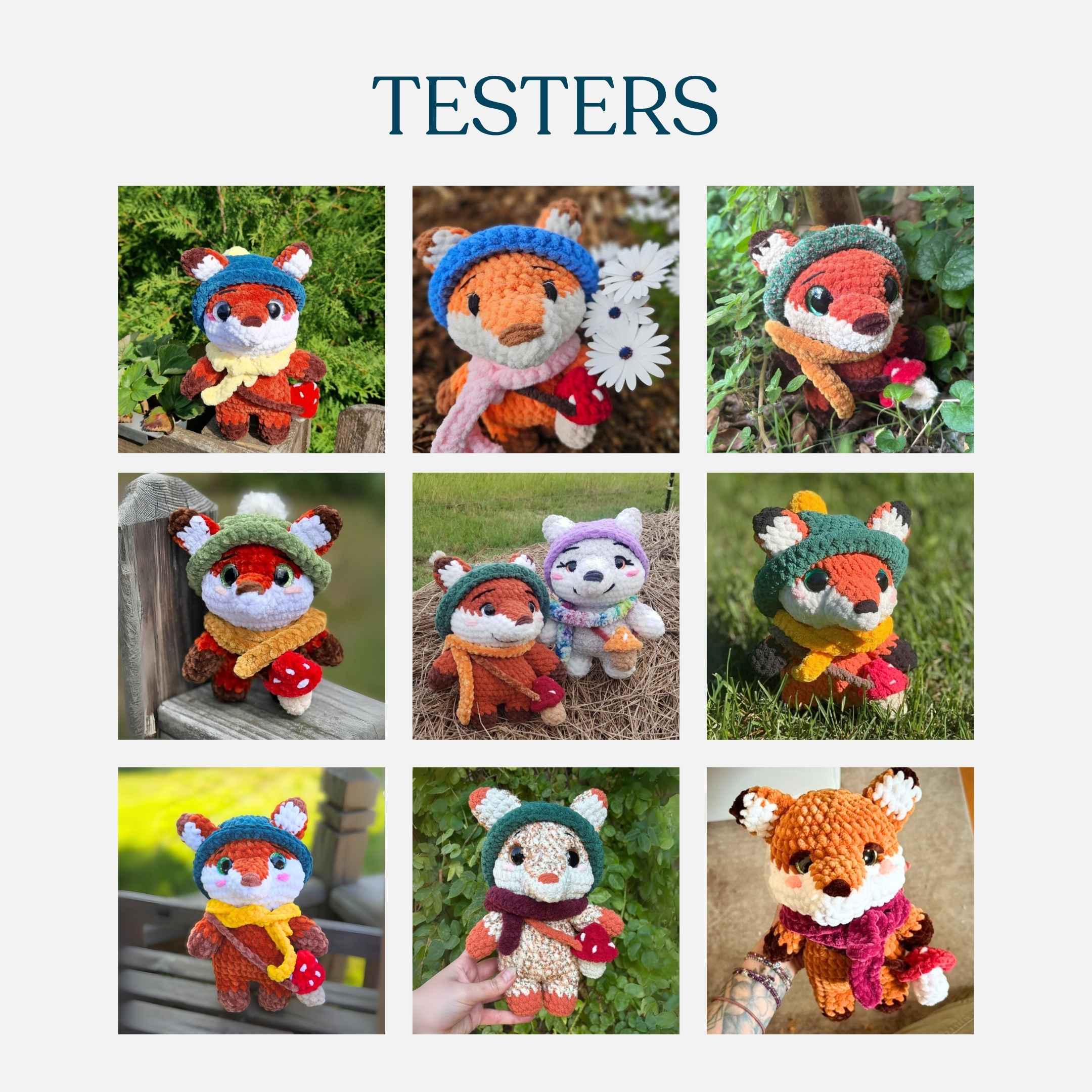 Cute Fox with Autumn Outfit Low-Sew Amigurumi Crochet Pattern PDF - HUGurumi