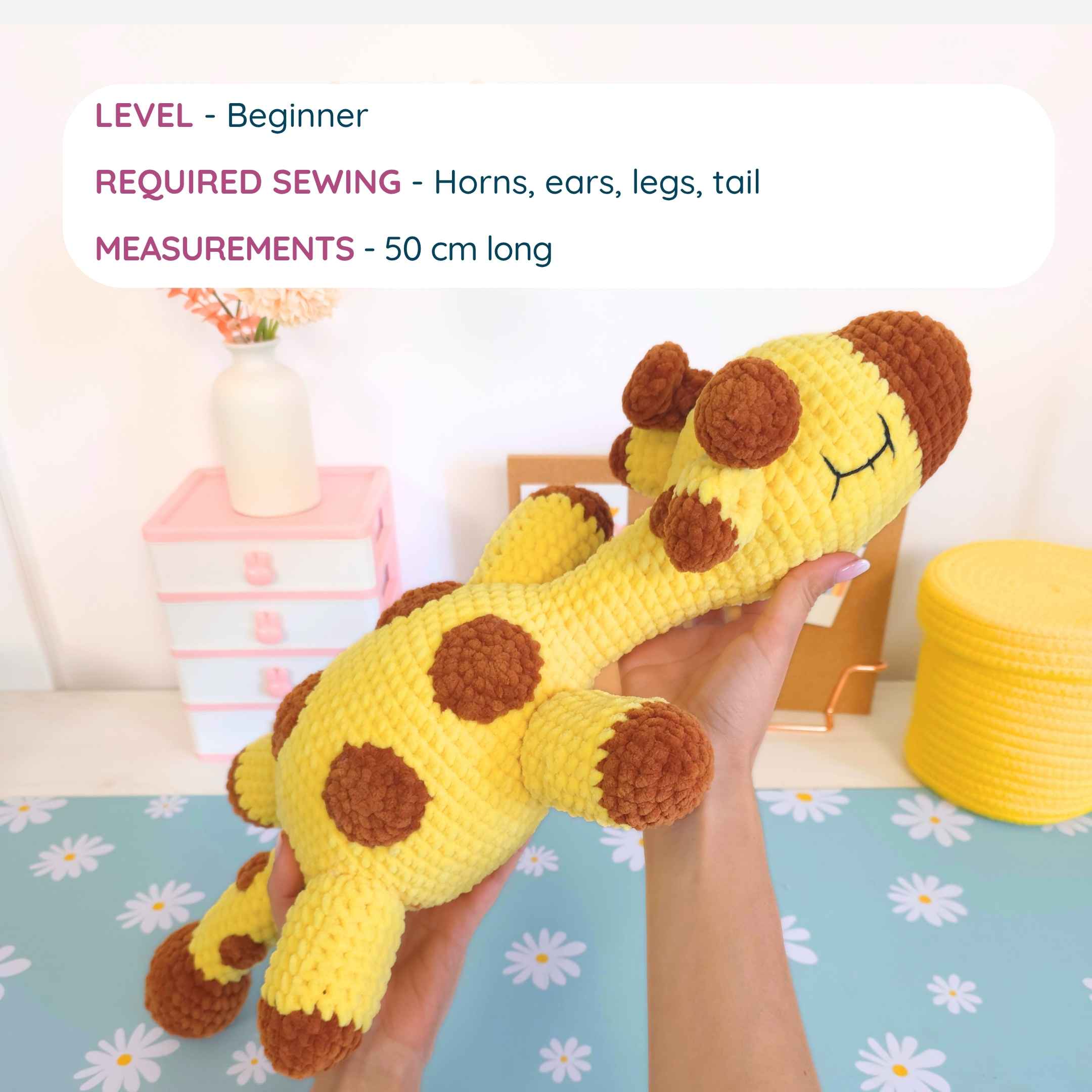 Cute Giraffe Huggable Plush Amigurumi Crochet Pattern PDF - HUGurumi