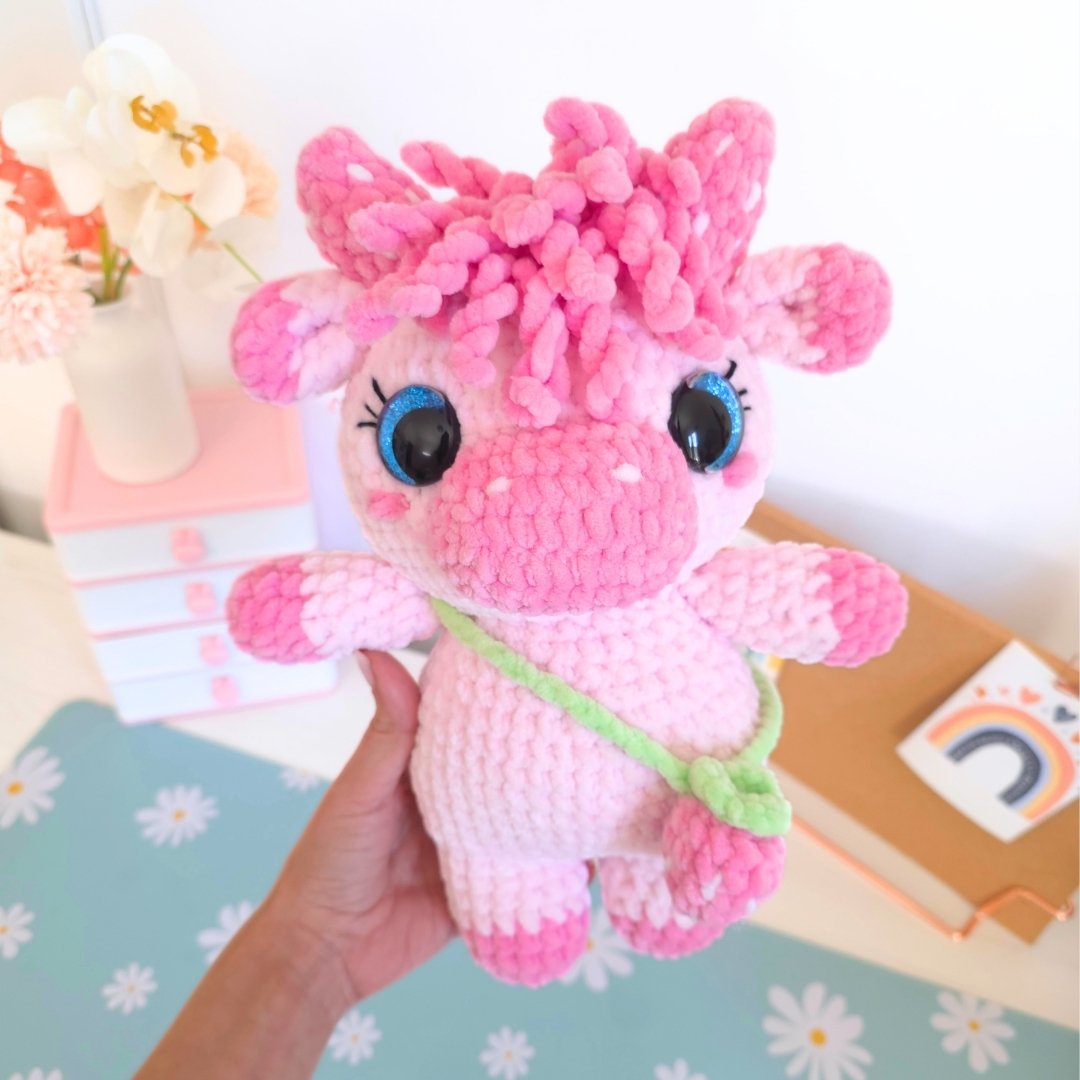 Cute Highland Cow Low-Sew Amigurumi Crochet Pattern PDF - HUGurumi