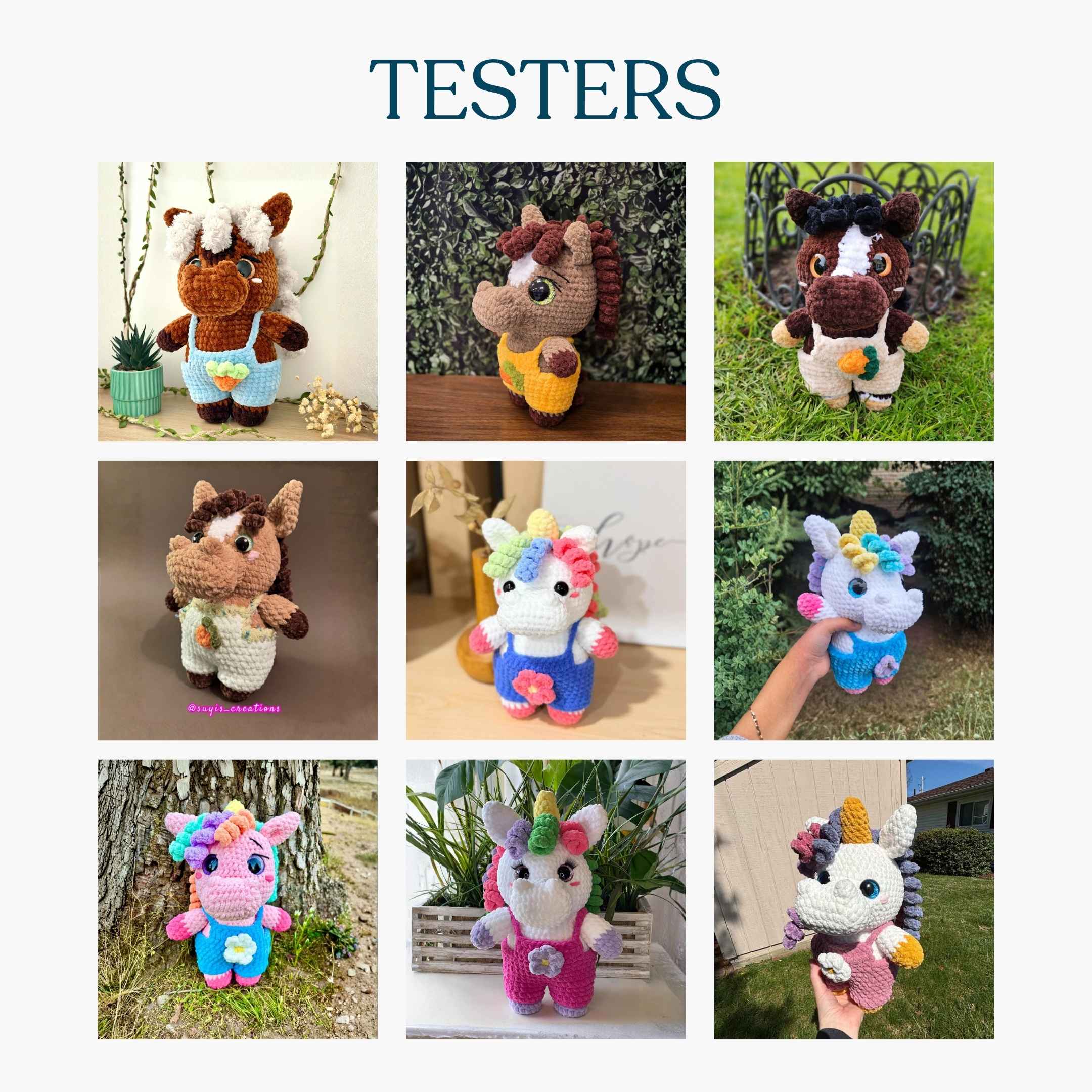 Cute Horse and Unicorn Low-Sew Amigurumi Crochet Pattern PDF - HUGurumi
