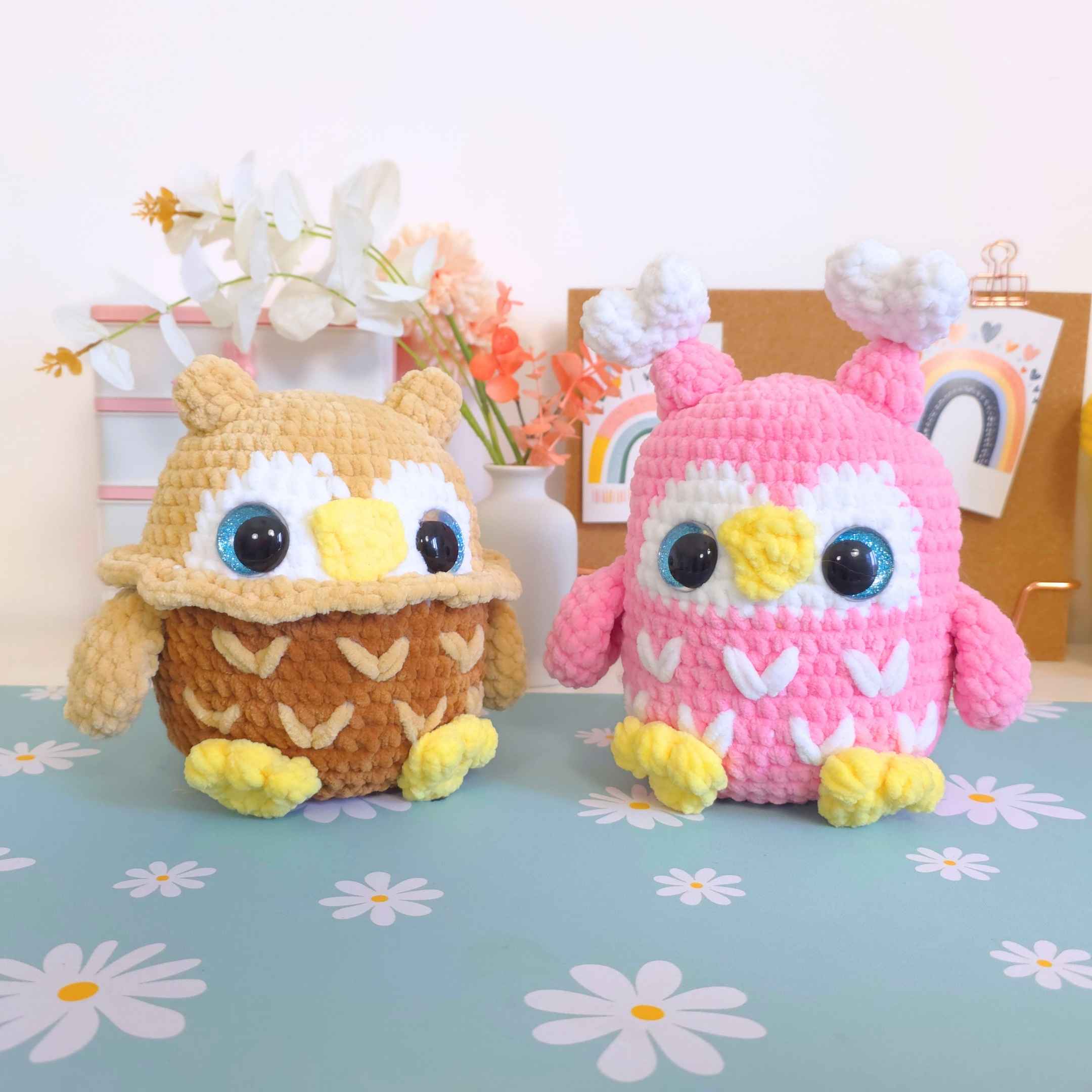 Cute Owl 2-in-1 Amigurumi Crochet Pattern PDF - HUGurumi