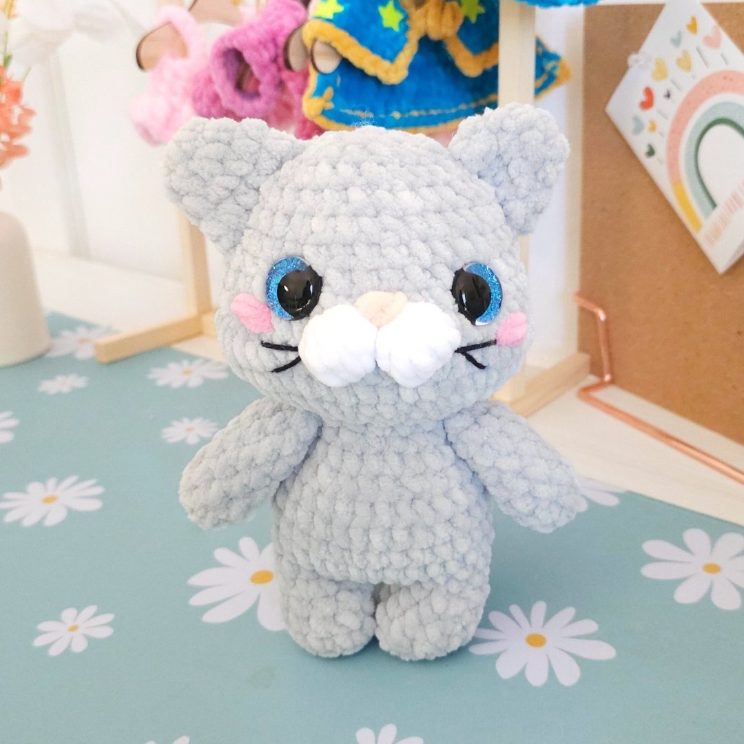 Cute Cat Wizard Low-Sew Amigurumi Crochet Pattern PDF - HUGurumi