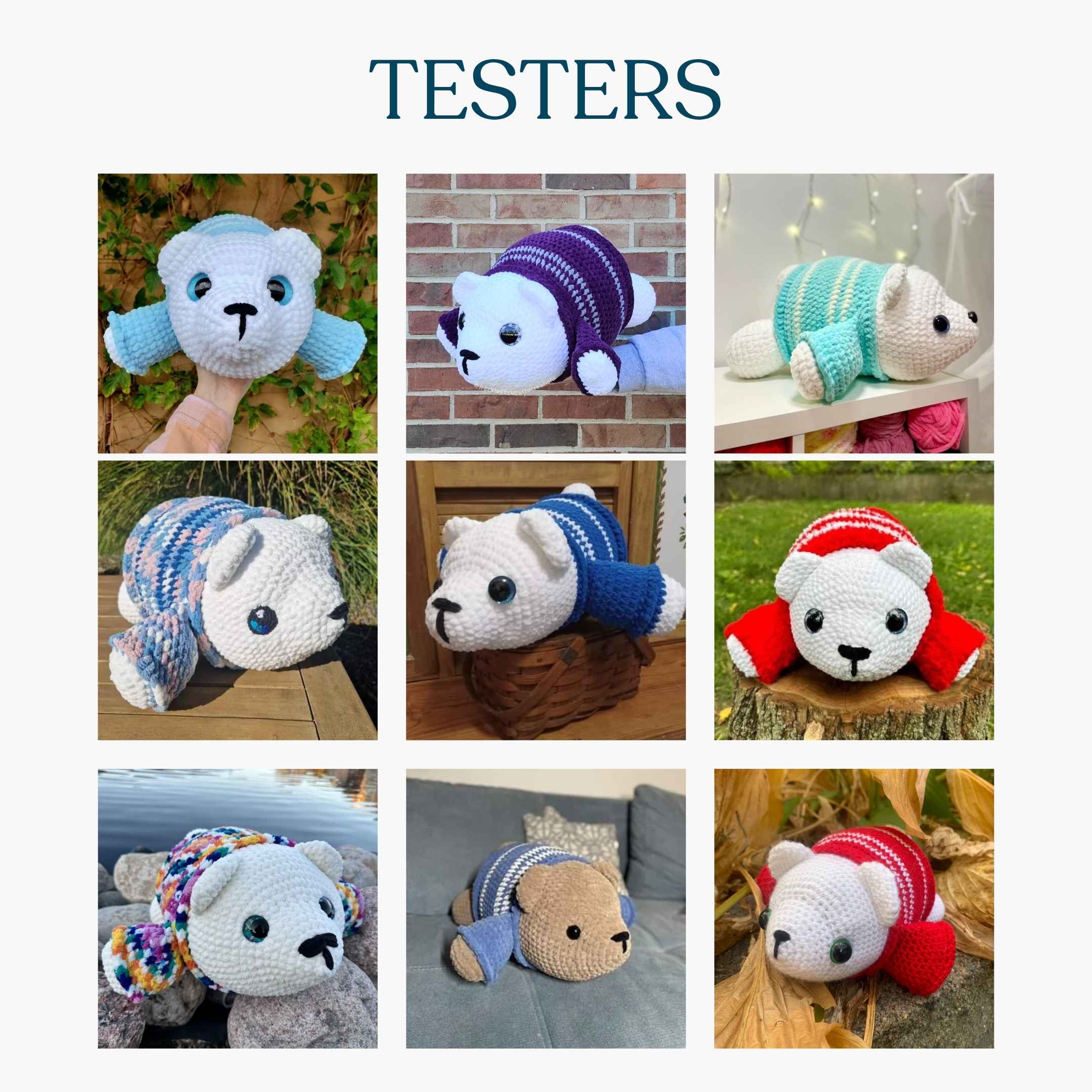 Cute Polar Bear Amigurumi Crochet Pattern PDF - HUGurumi