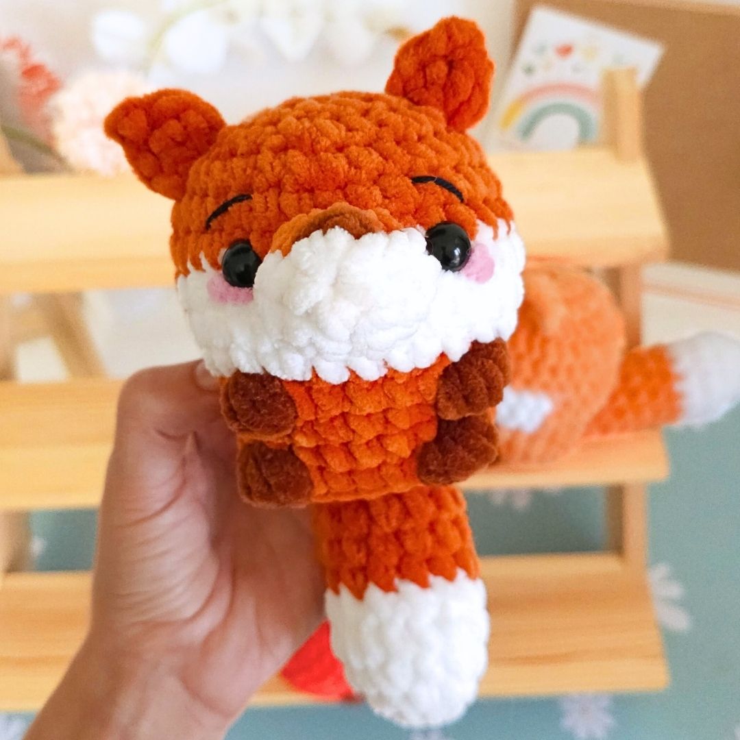 Cute Fox Low-Sew Amigurumi Crochet Pattern PDF - HUGurumi