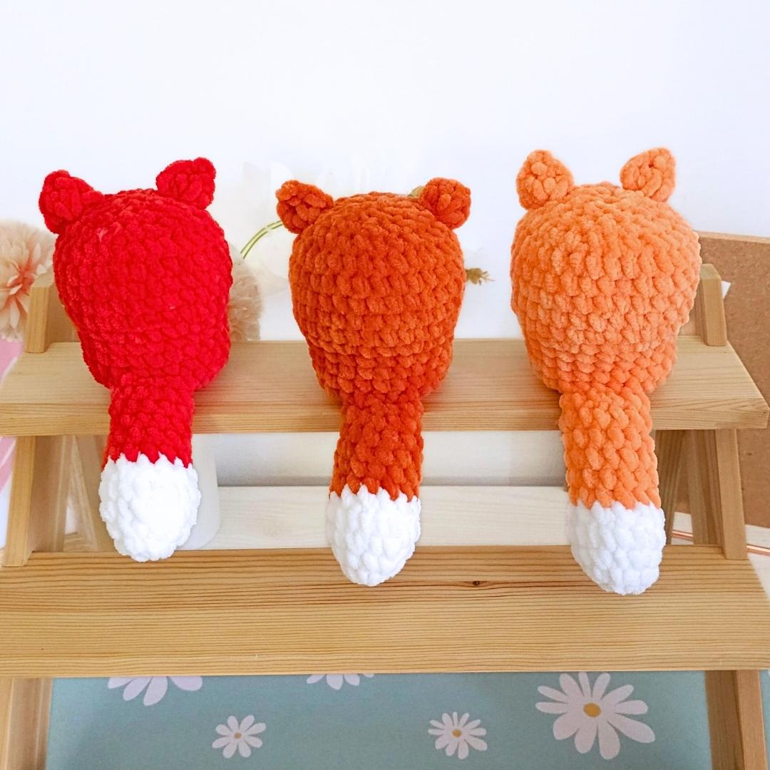 Cute Fox Low-Sew Amigurumi Crochet Pattern PDF - HUGurumi