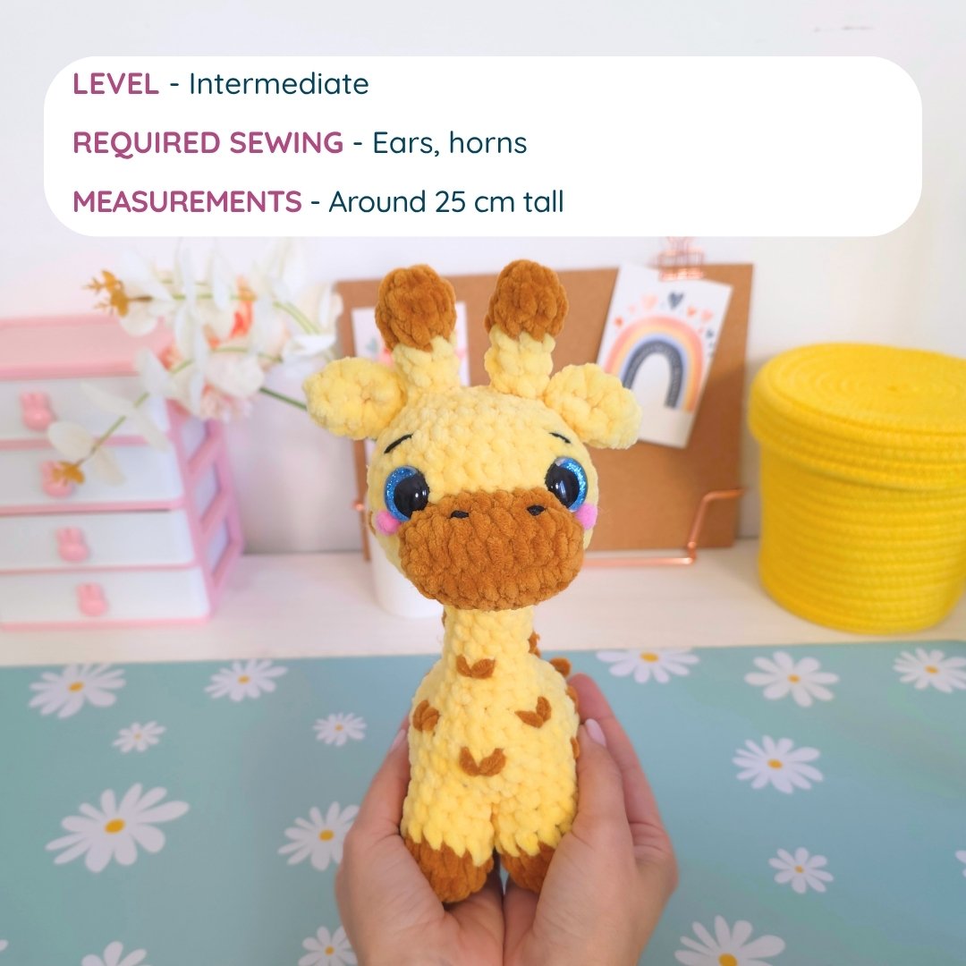 Little Giraffe – Low-Sew Amigurumi Crochet Pattern PDF