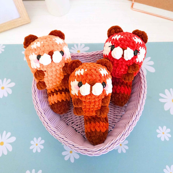 Cute Red Panda No-Sew Amigurumi Crochet Pattern PDF - HUGurumi
