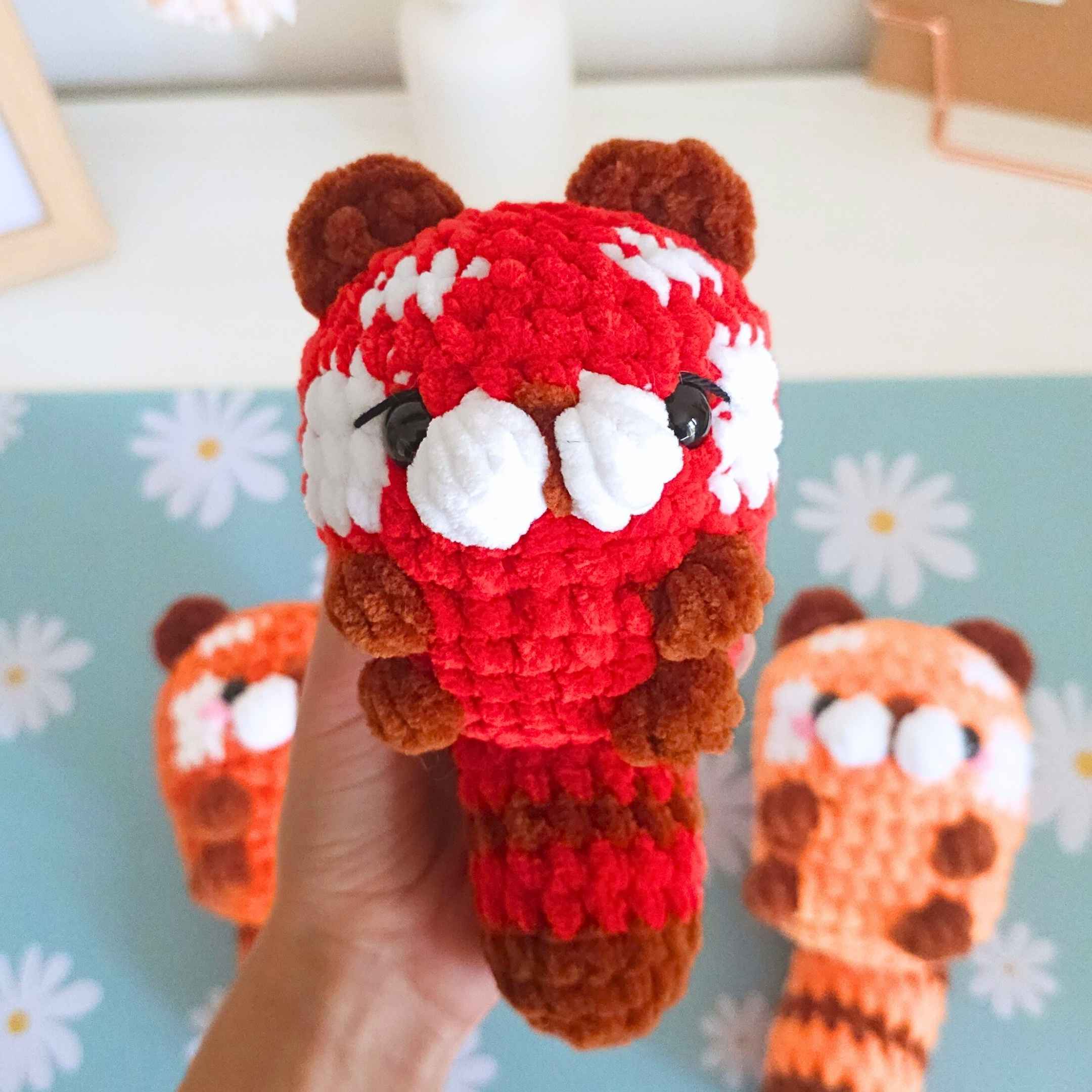 Cute Red Panda No-Sew Amigurumi Crochet Pattern PDF - HUGurumi