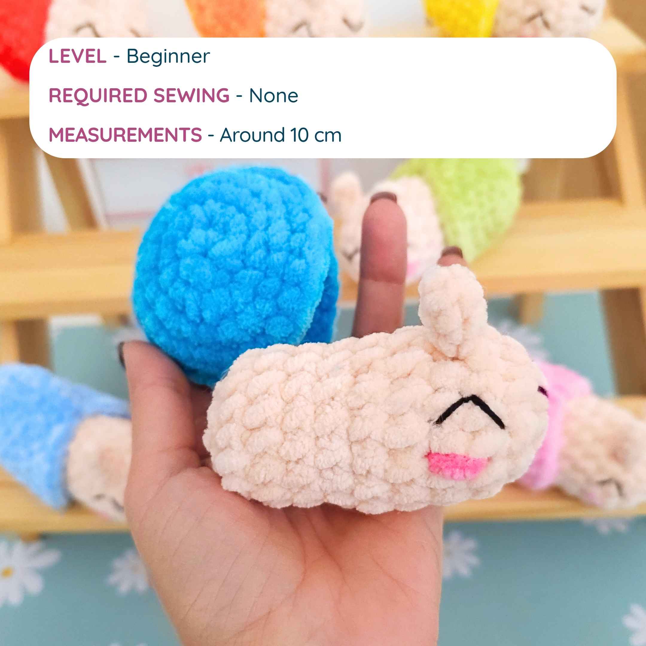 Cute Snail No-Sew Amigurumi Crochet Pattern PDF - HUGurumi