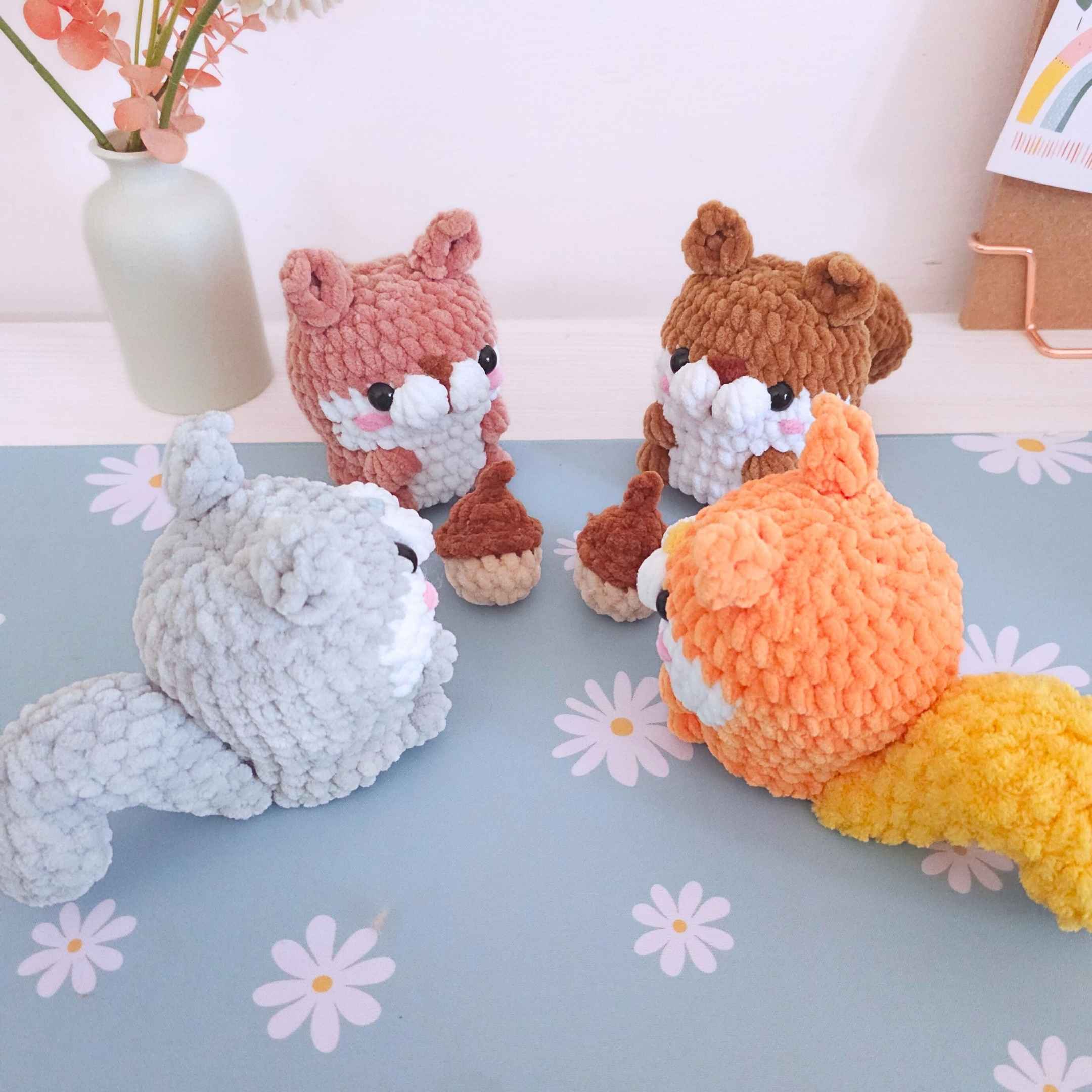 Cute Squirrel No-Sew Amigurumi Crochet Pattern PDF - HUGurumi