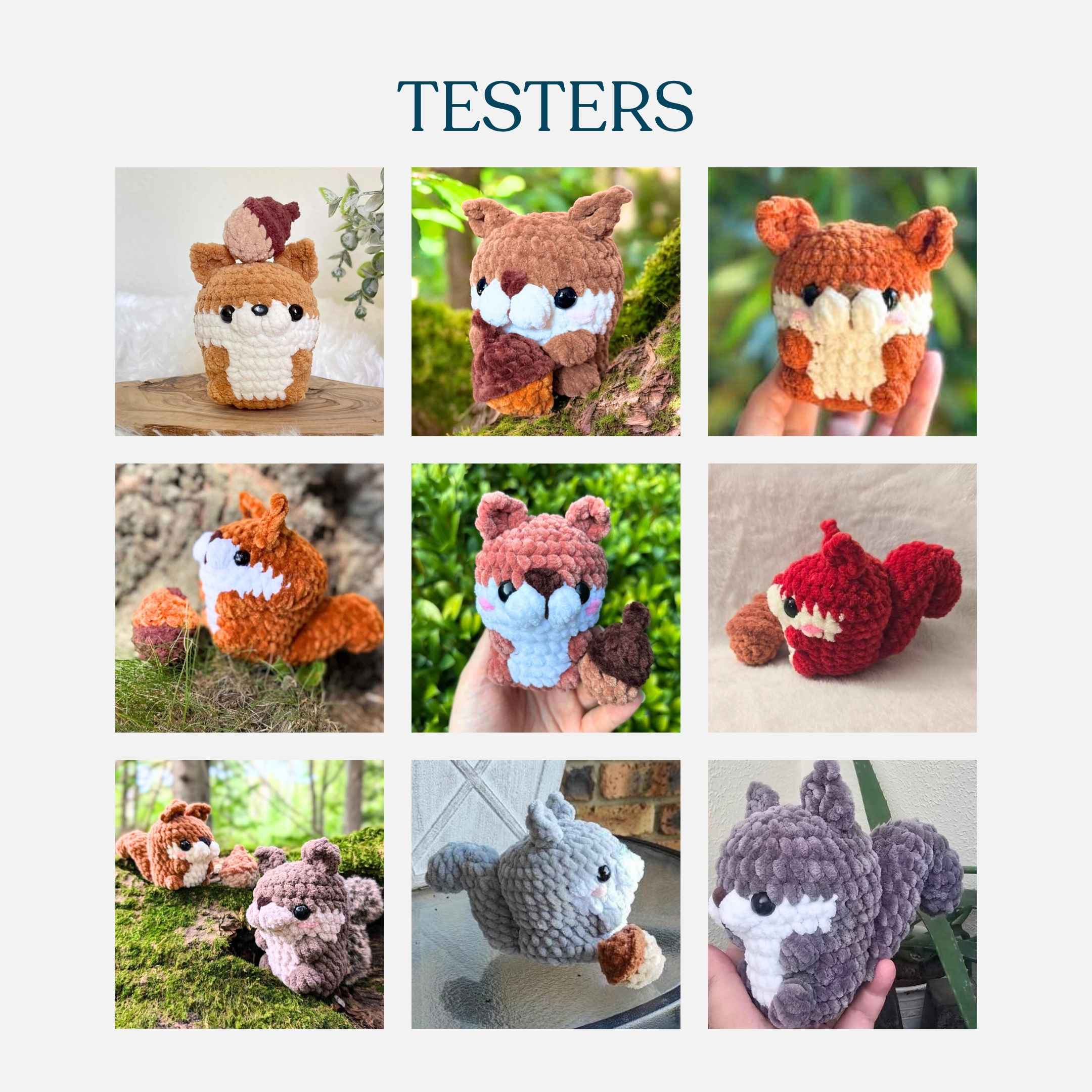 Cute Squirrel No-Sew Amigurumi Crochet Pattern PDF - HUGurumi