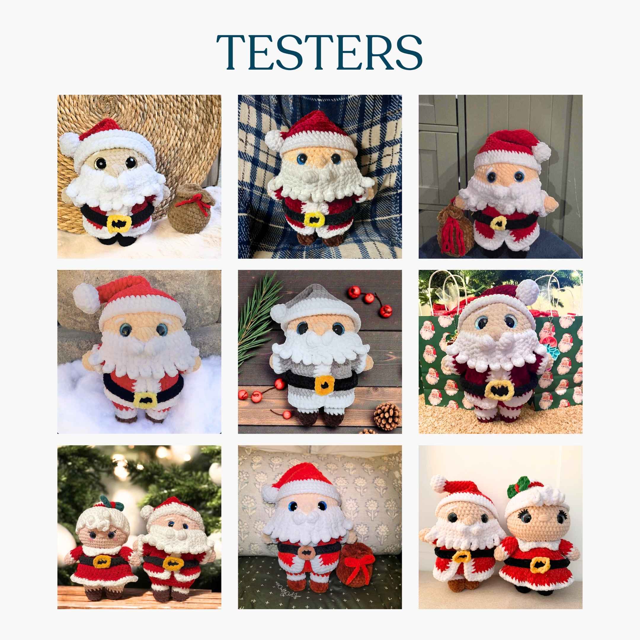 Cute Santa and Mrs Claus Amigurumi Crochet Pattern PDF Bundle - HUGurumi